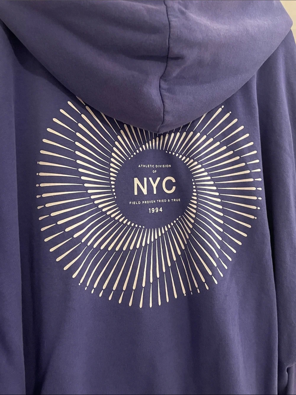 Old Navy Purple NYC Graphic Hoodie Sweater